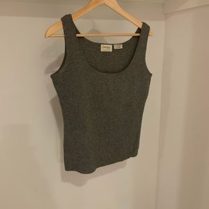 Gray Cashmere tank top from Neiman Marcus